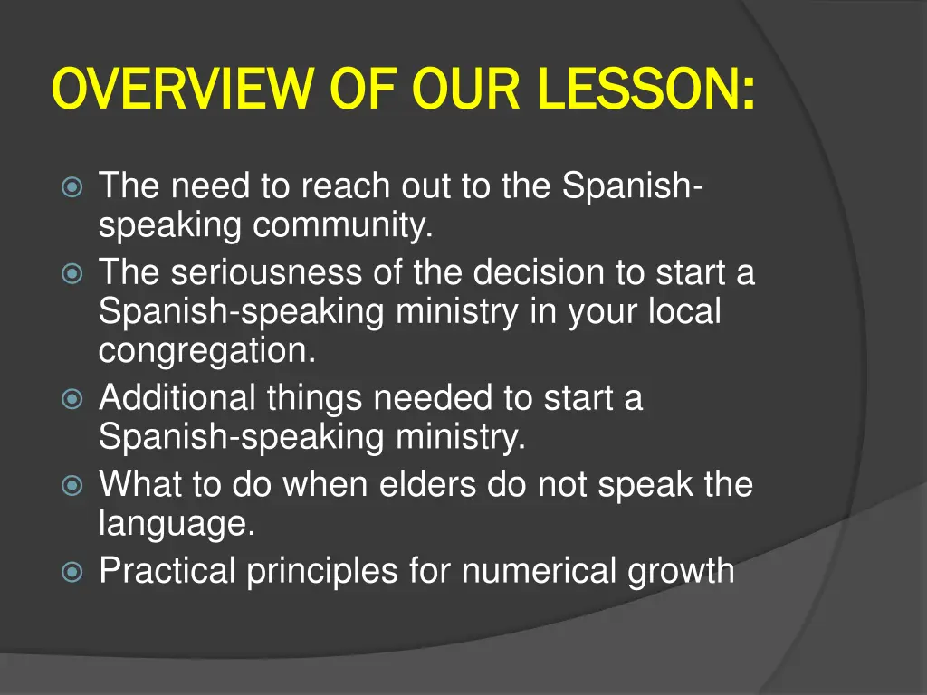 overview of our lesson overview of our lesson