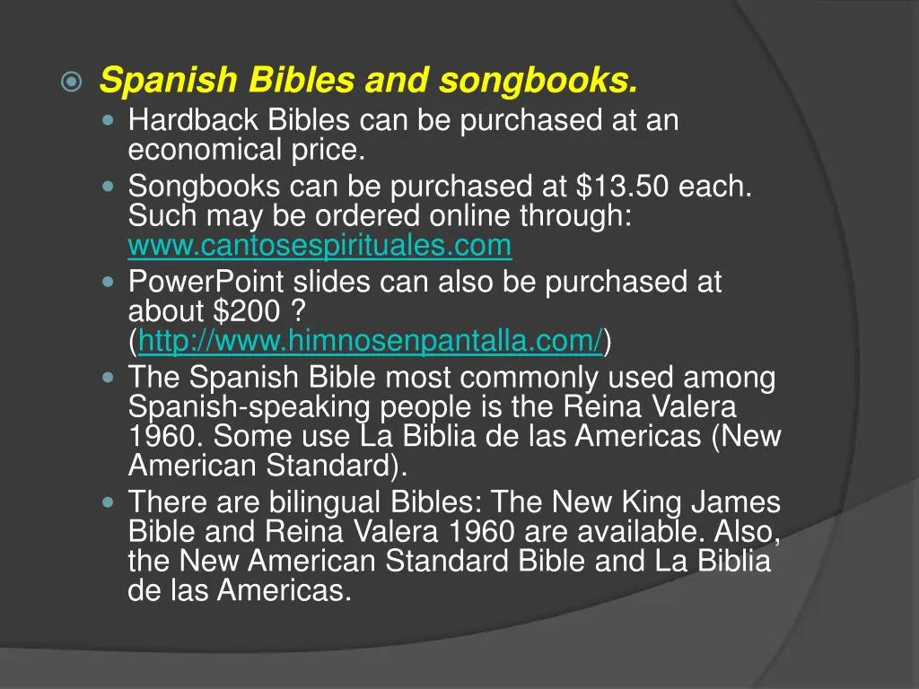 spanish bibles and songbooks hardback bibles