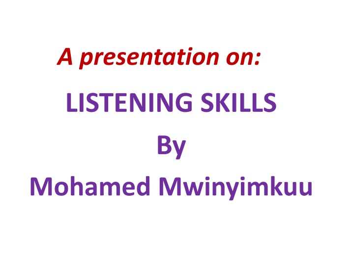 a presentation on
