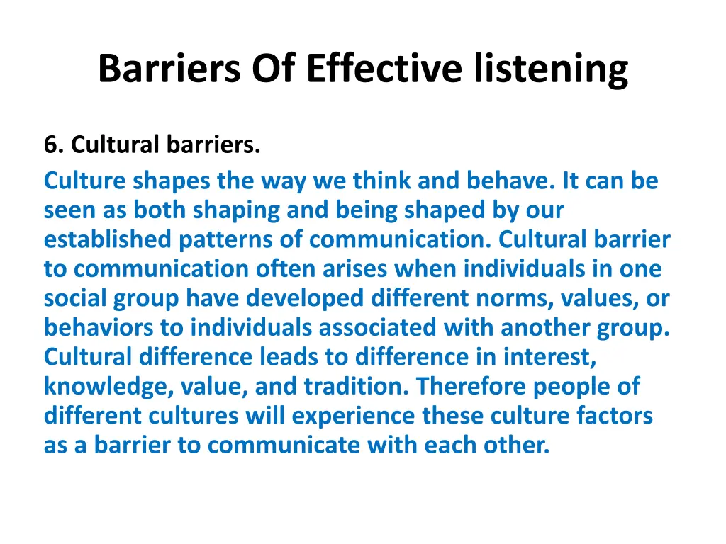 barriers of effective listening 2