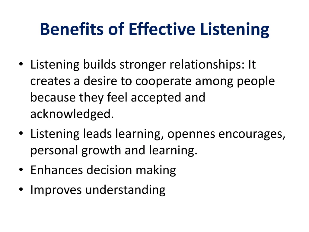 benefits of effective listening 1