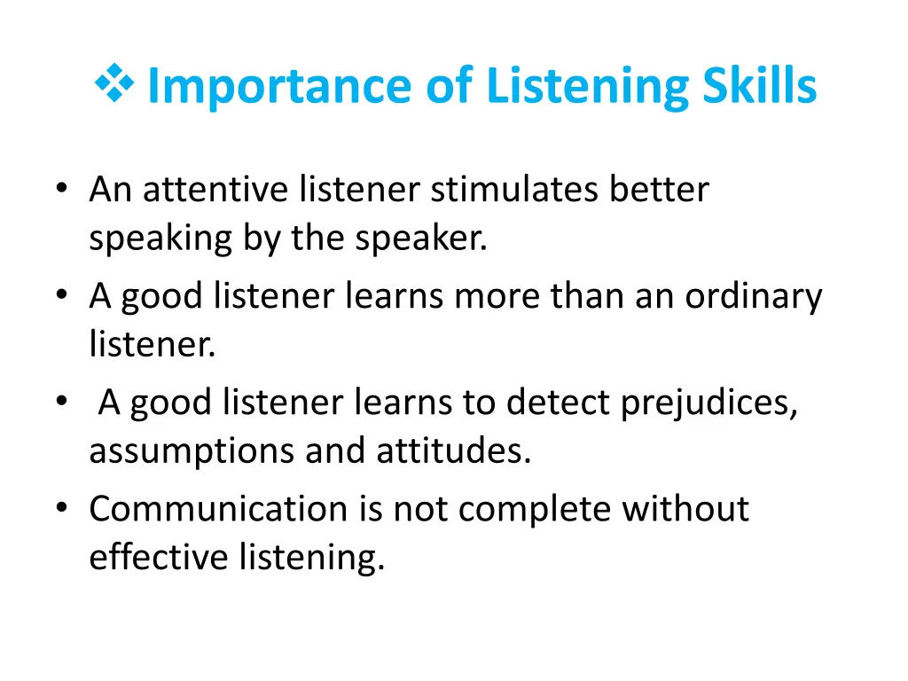 importance of listening skills