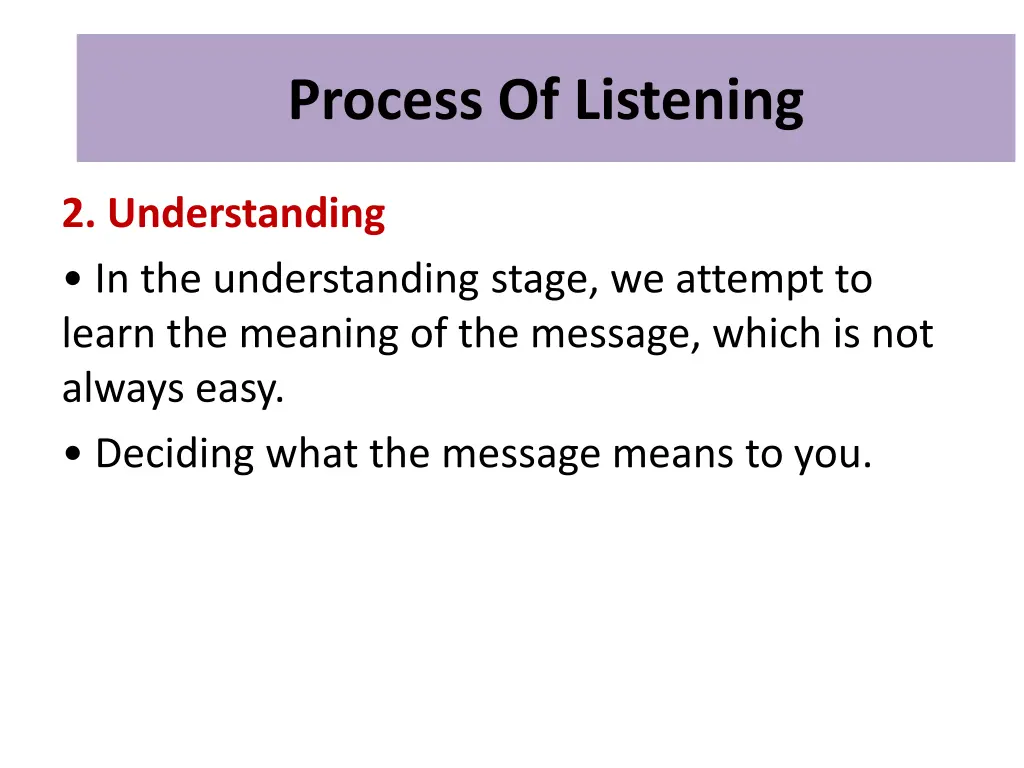 process of listening 1