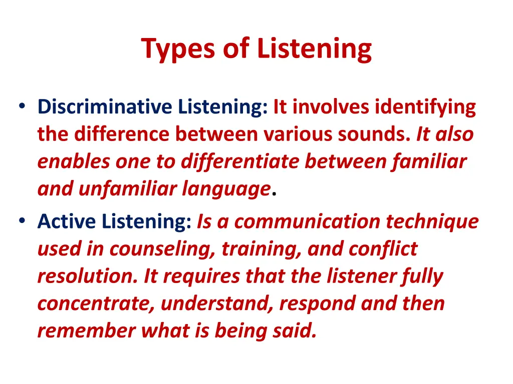 types of listening 1