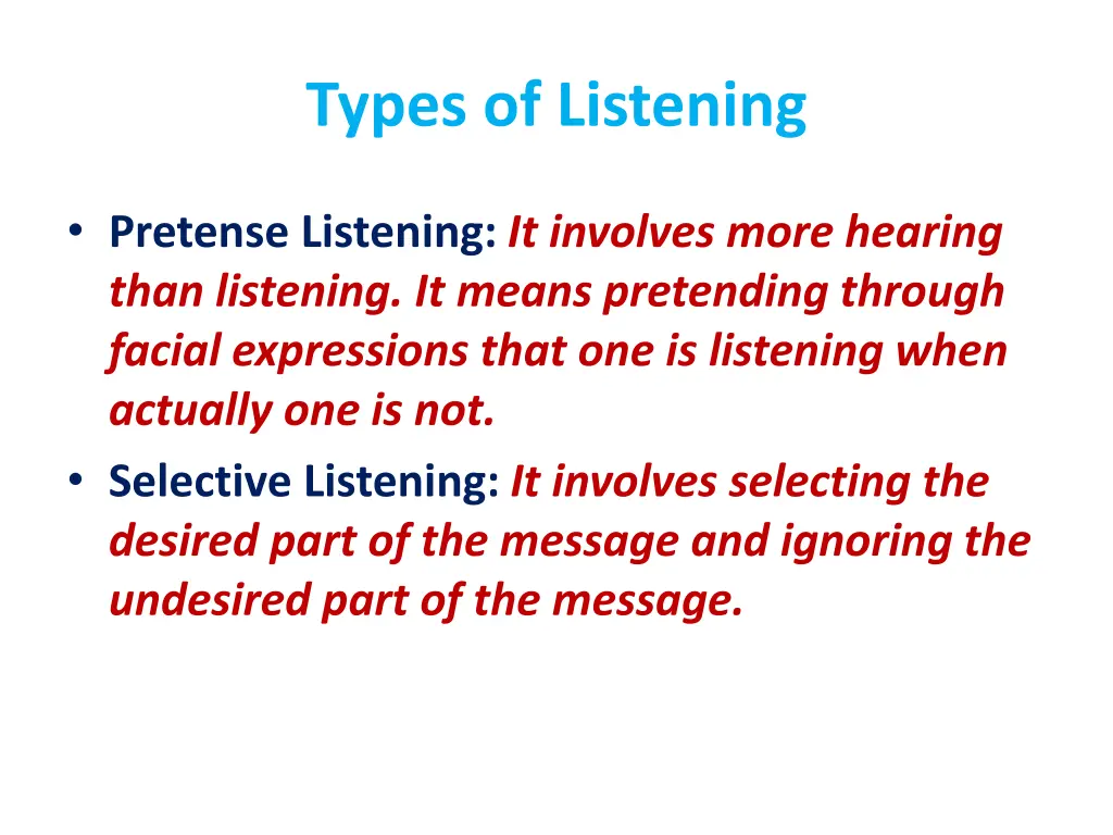 types of listening 2