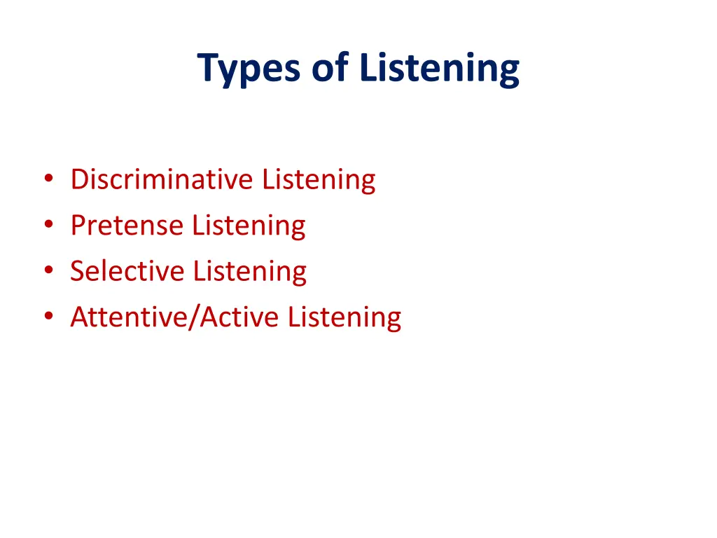 types of listening