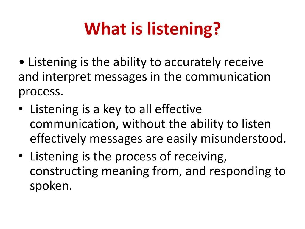 what is listening 1