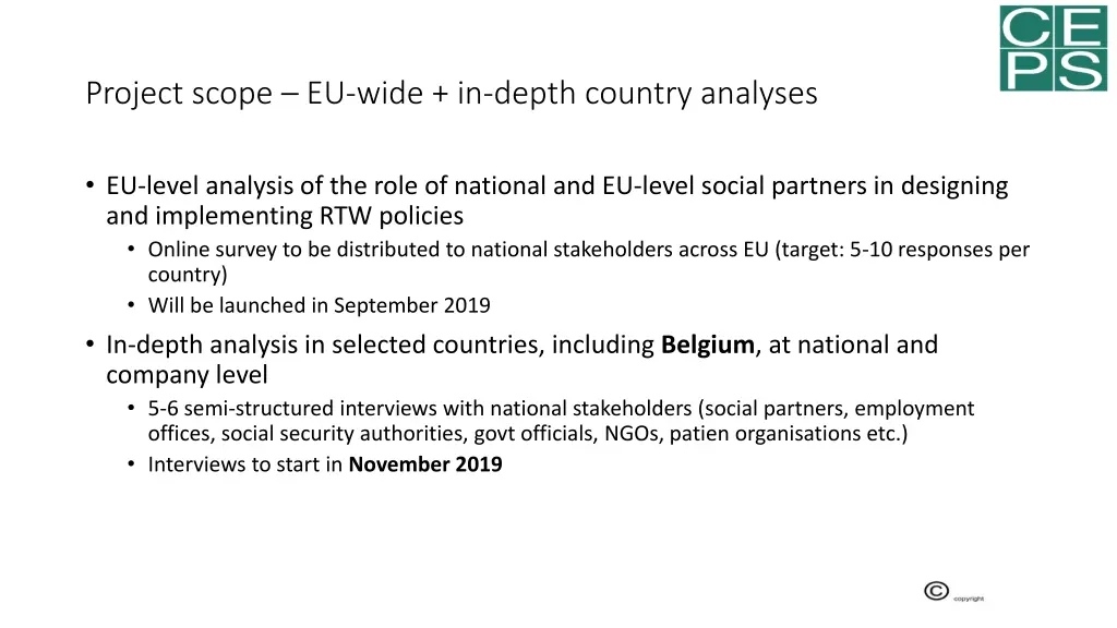 project scope eu wide in depth country analyses