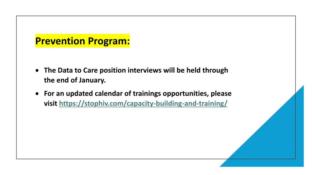 prevention program