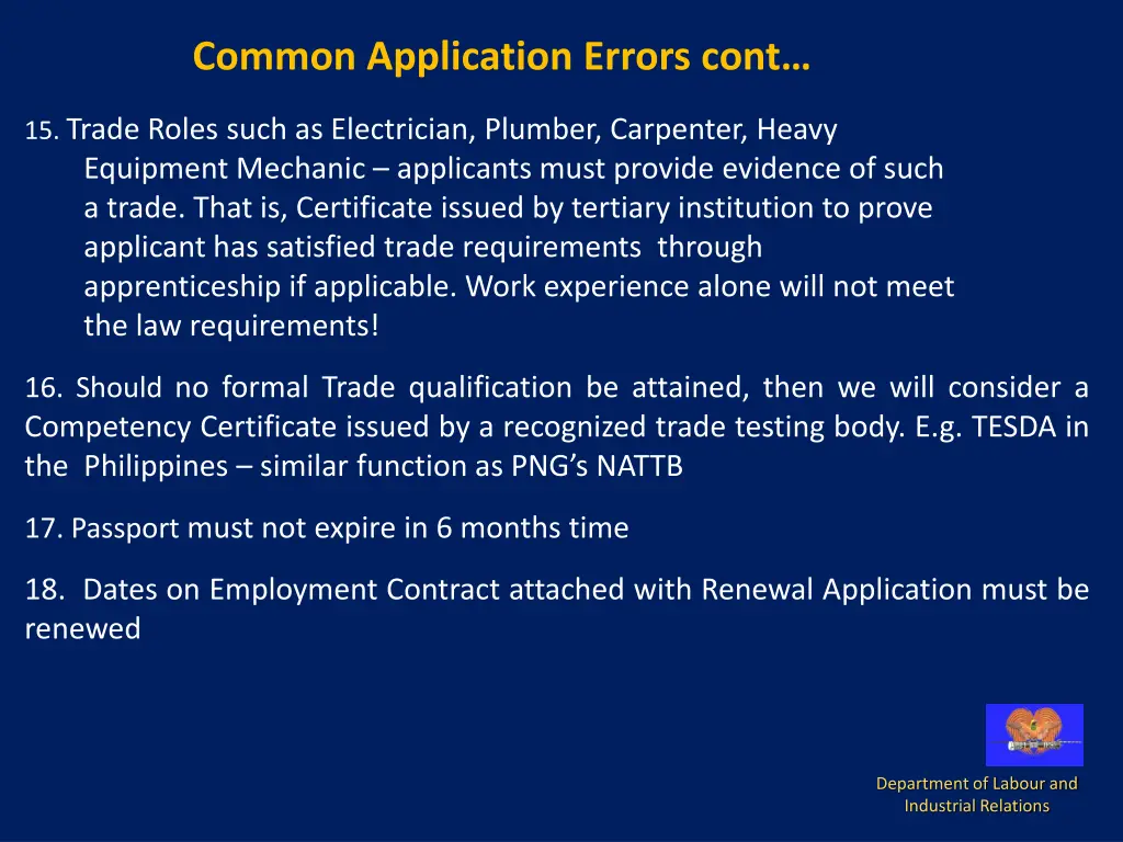 common application errors cont 1