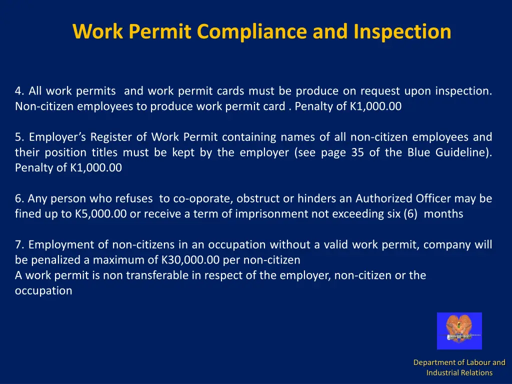 work permit compliance and inspection 2