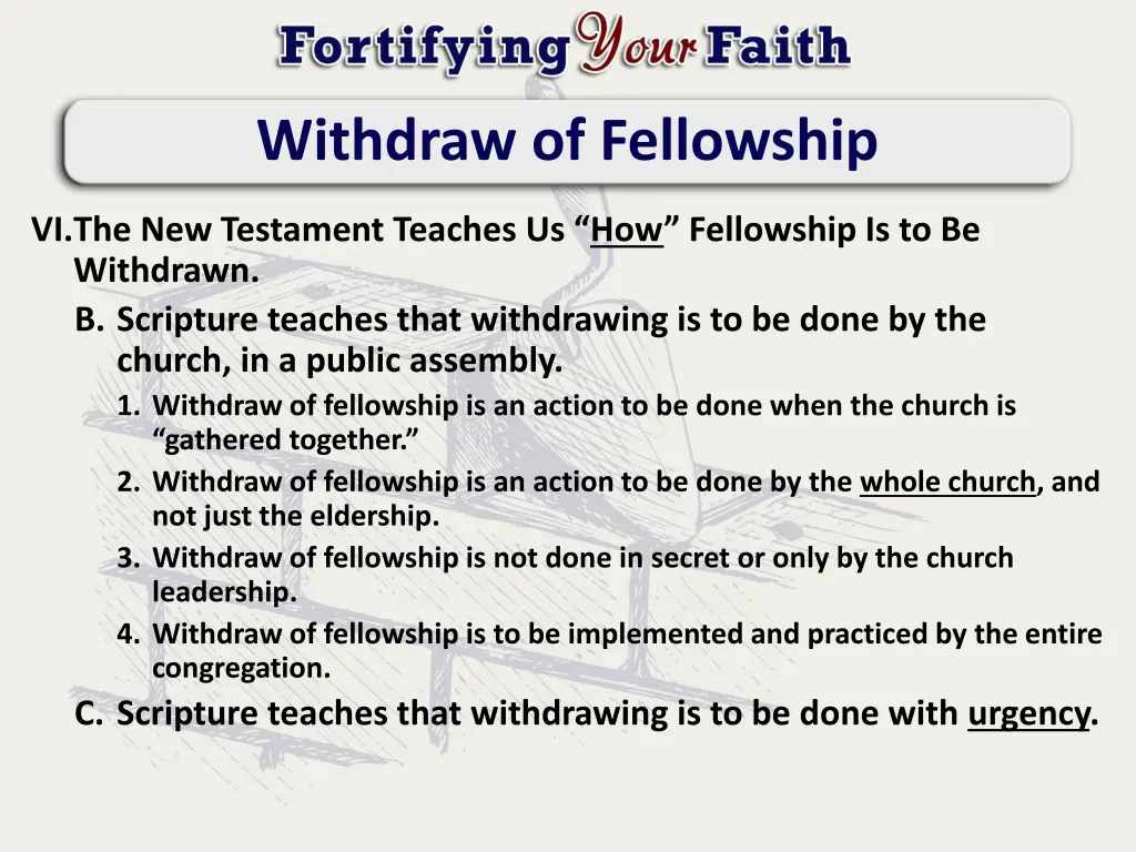 withdraw of fellowship 10