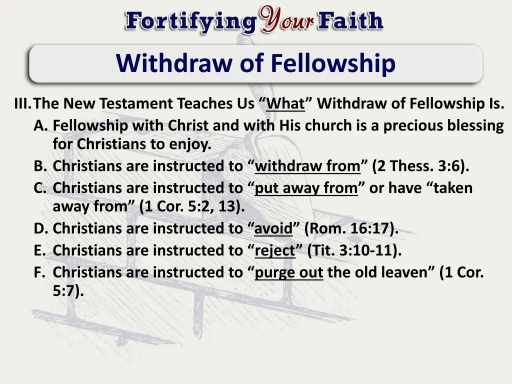 withdraw of fellowship 2