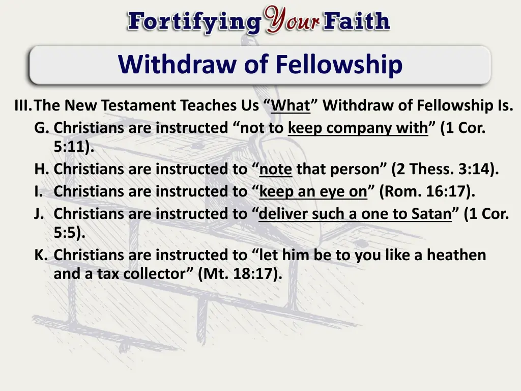 withdraw of fellowship 3