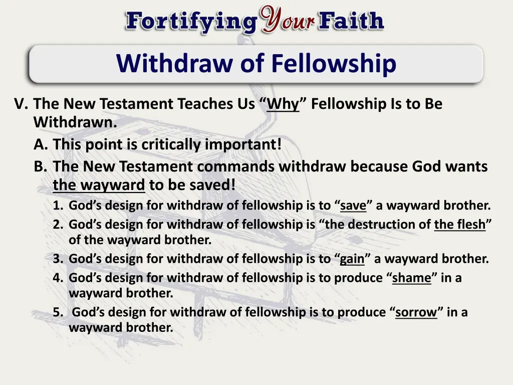 withdraw of fellowship 6