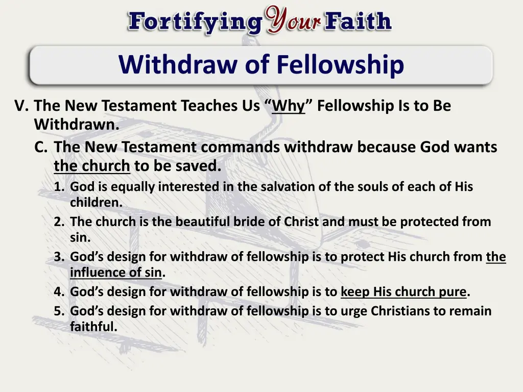 withdraw of fellowship 7