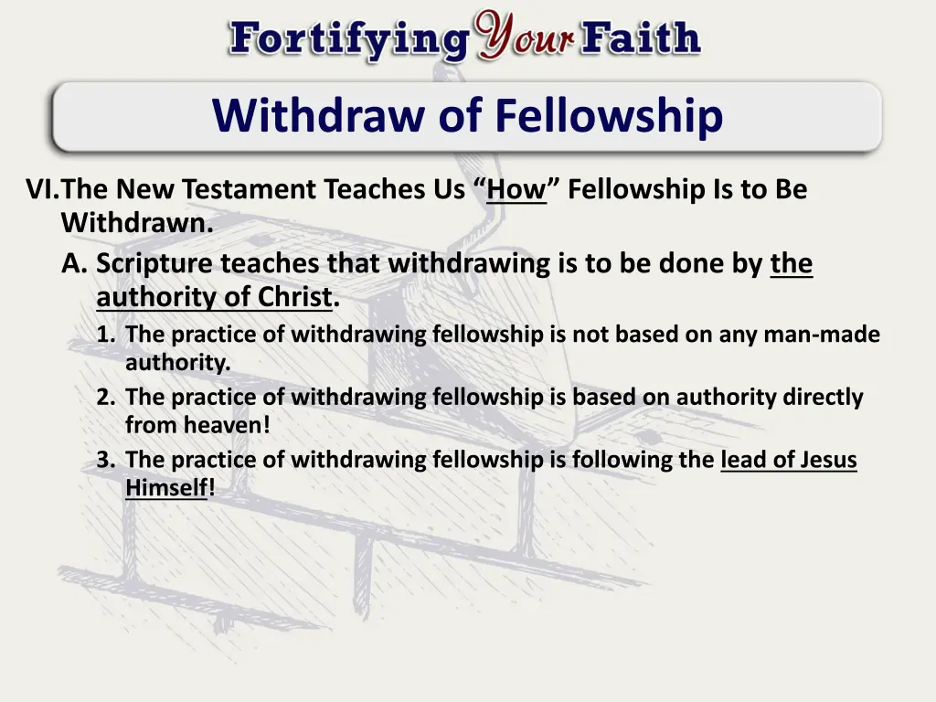 withdraw of fellowship 9