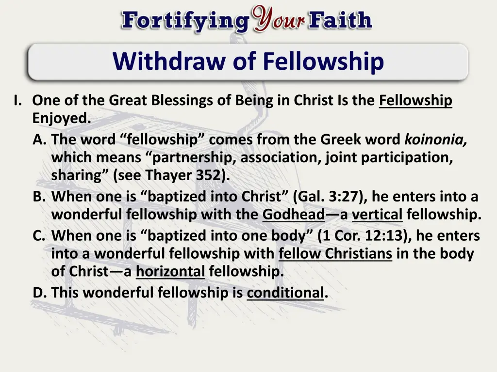 withdraw of fellowship