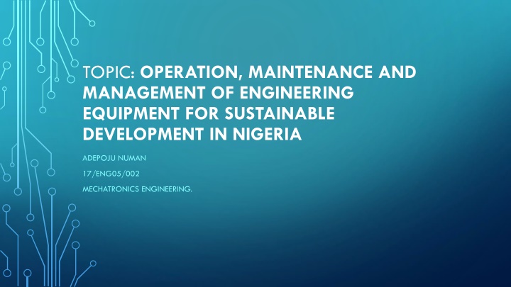 topic operation maintenance and management