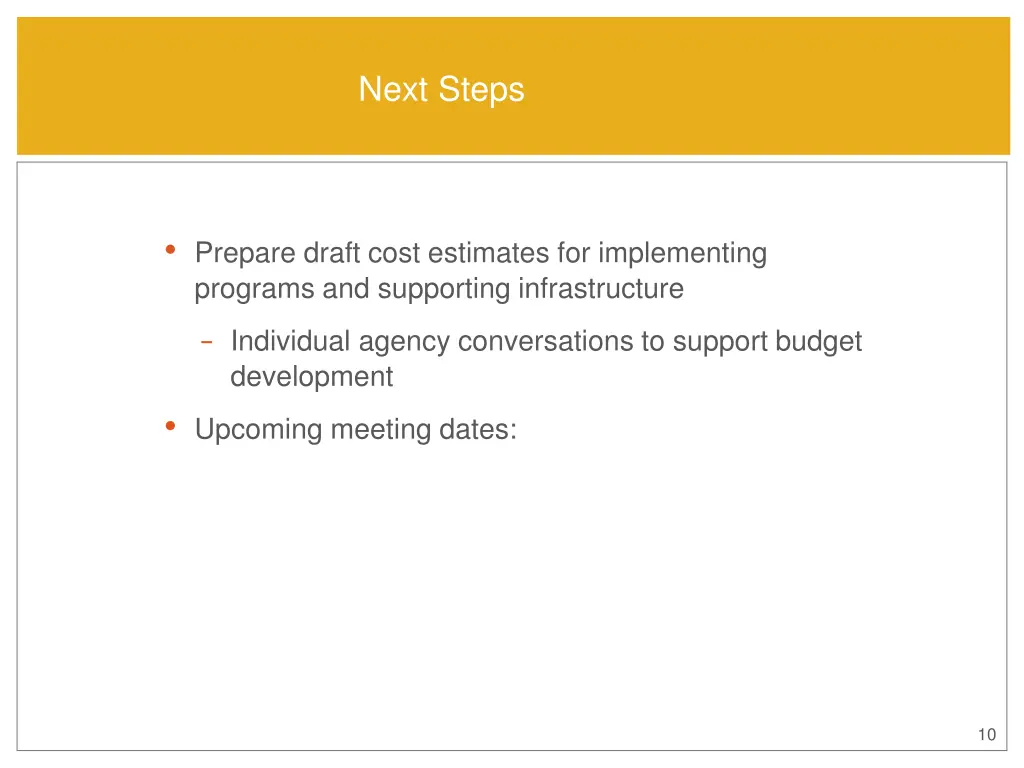 next steps