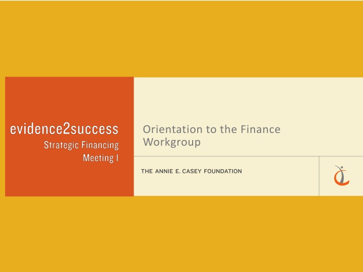 orientation to the finance workgroup
