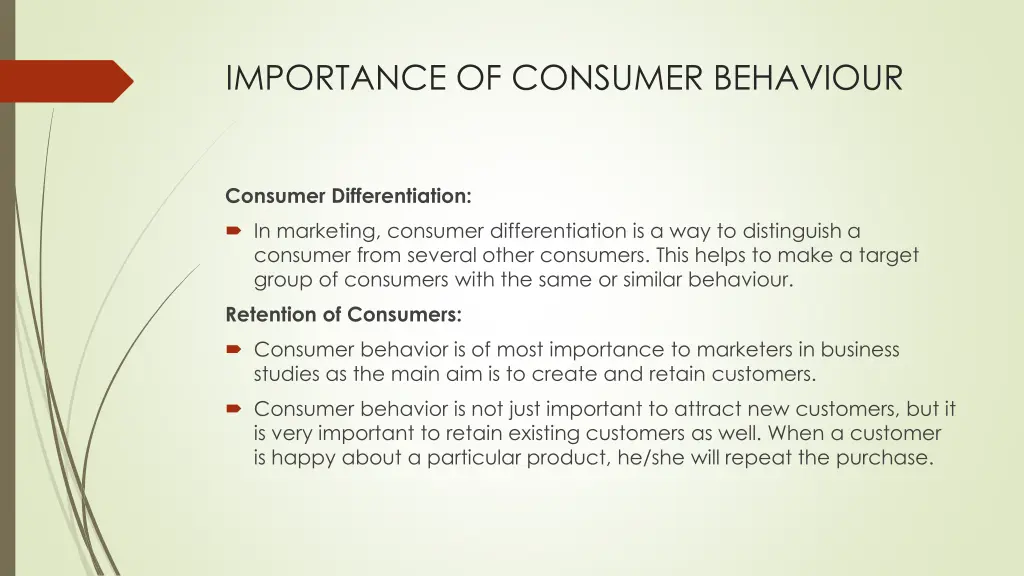 importance of consumer behaviour