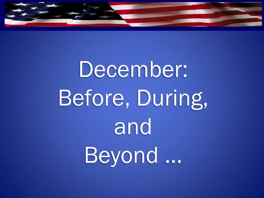 december before during and beyond