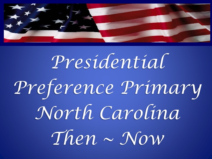 presidential preference primary north carolina
