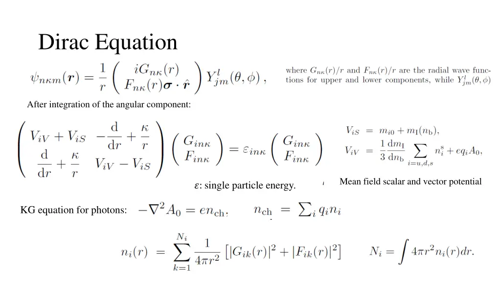 dirac equation