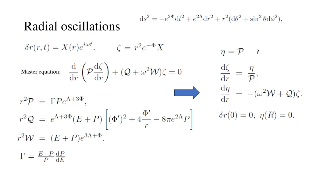 radial oscillations