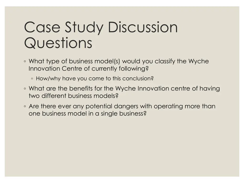 case study discussion questions