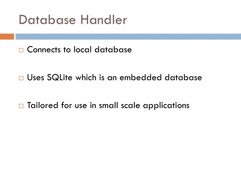 database handler