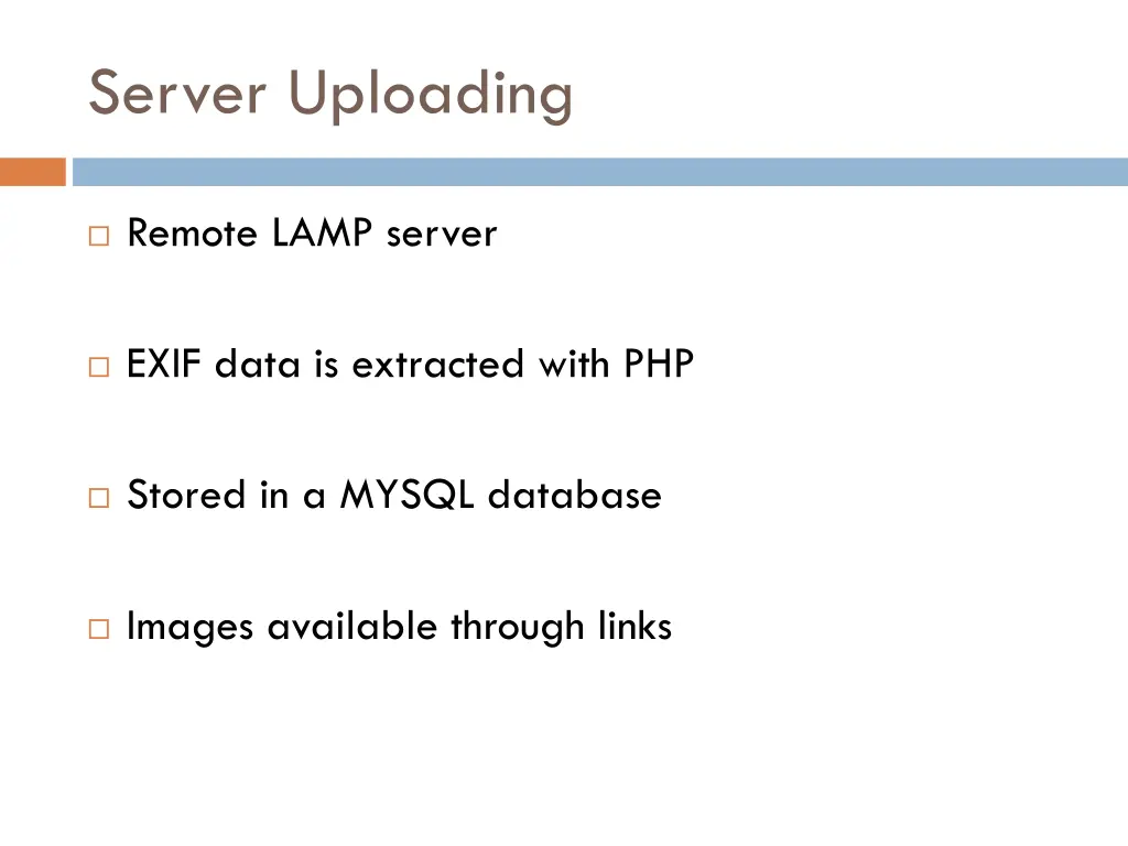 server uploading