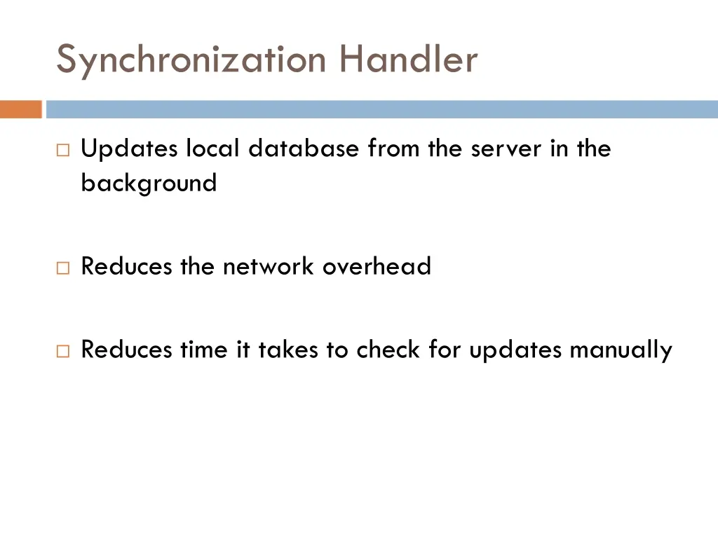 synchronization handler