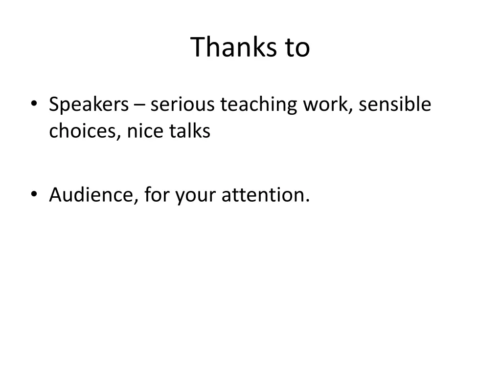 thanks to