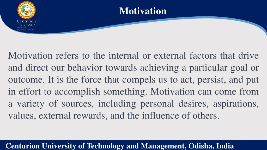 motivation