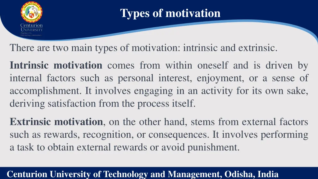 types of motivation