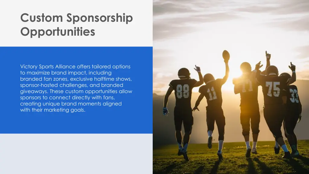 custom sponsorship opportunities
