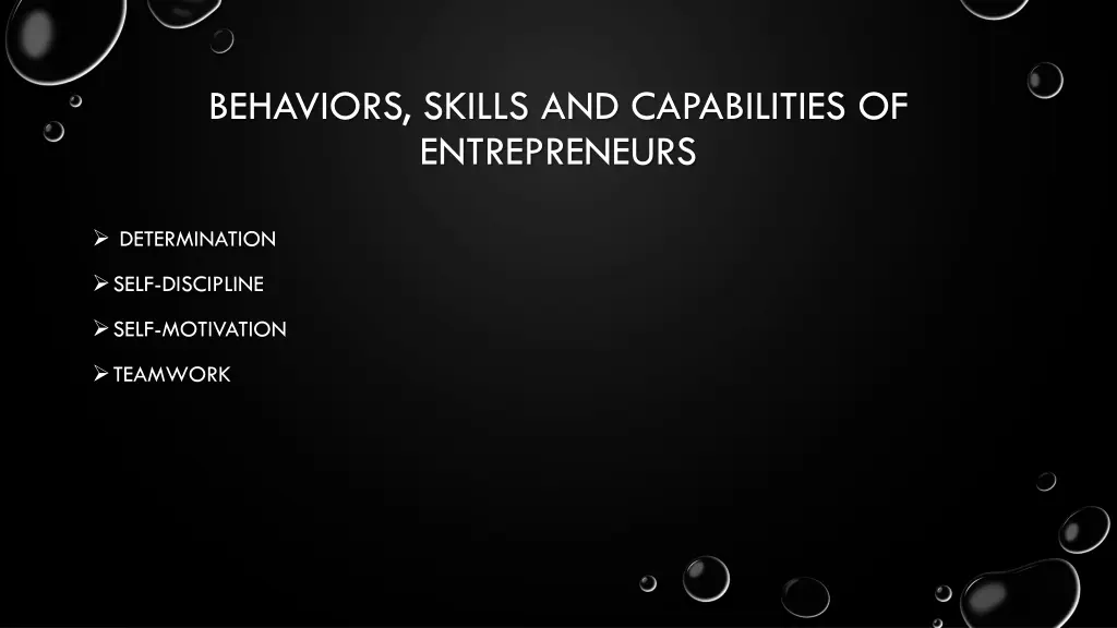 behaviors skills and capabilities of entrepreneurs