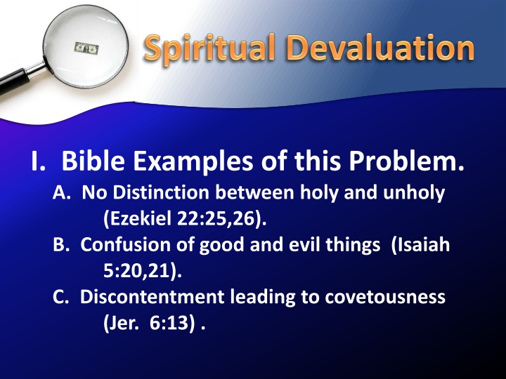 i bible examples of this problem a no distinction