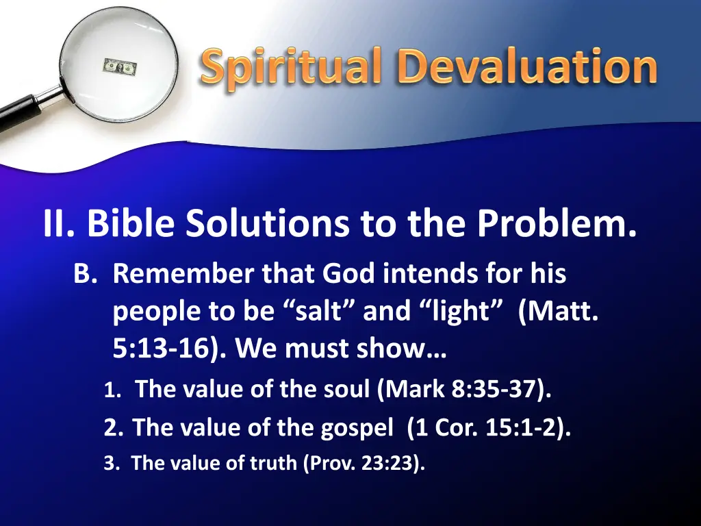 ii bible solutions to the problem b remember that