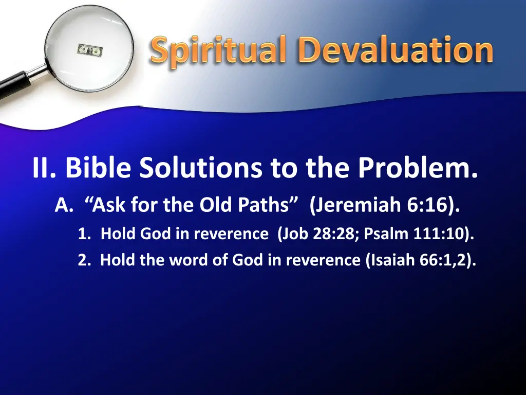 ii bible solutions to the problem