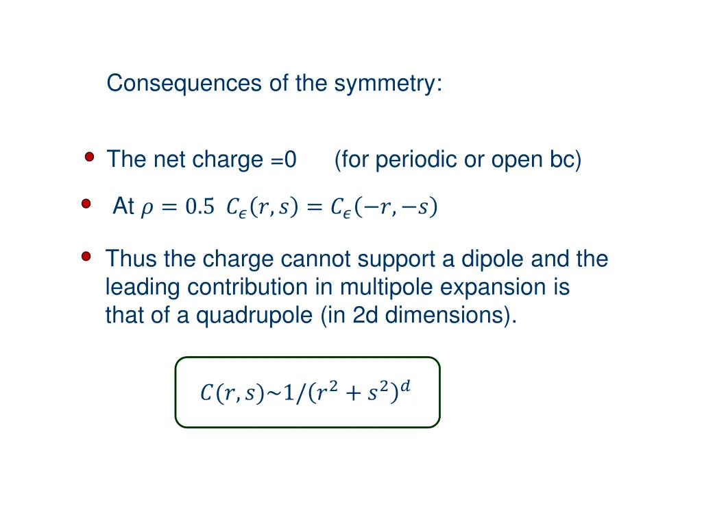 consequences of the symmetry