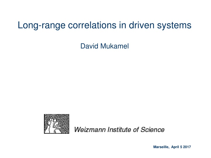 long range correlations in driven systems