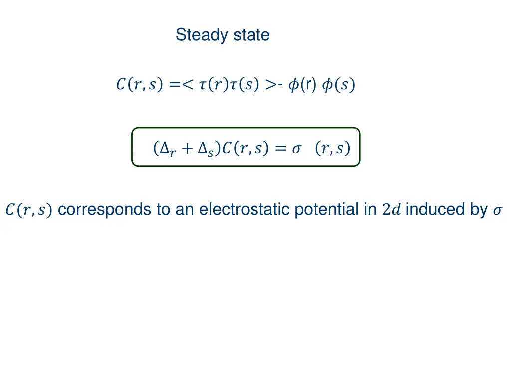 steady state