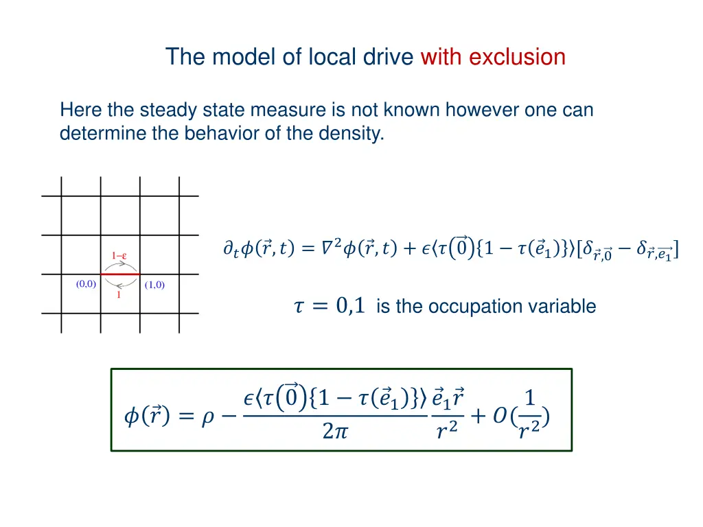 the model of local drive with exclusion