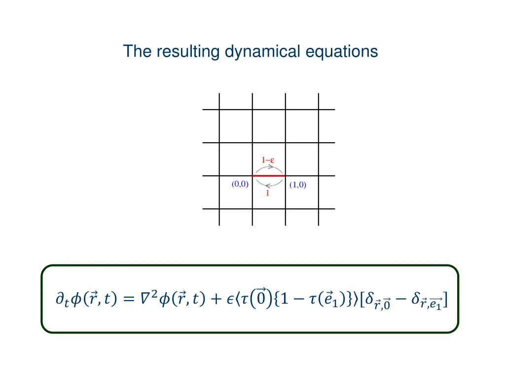 the resulting dynamical equations