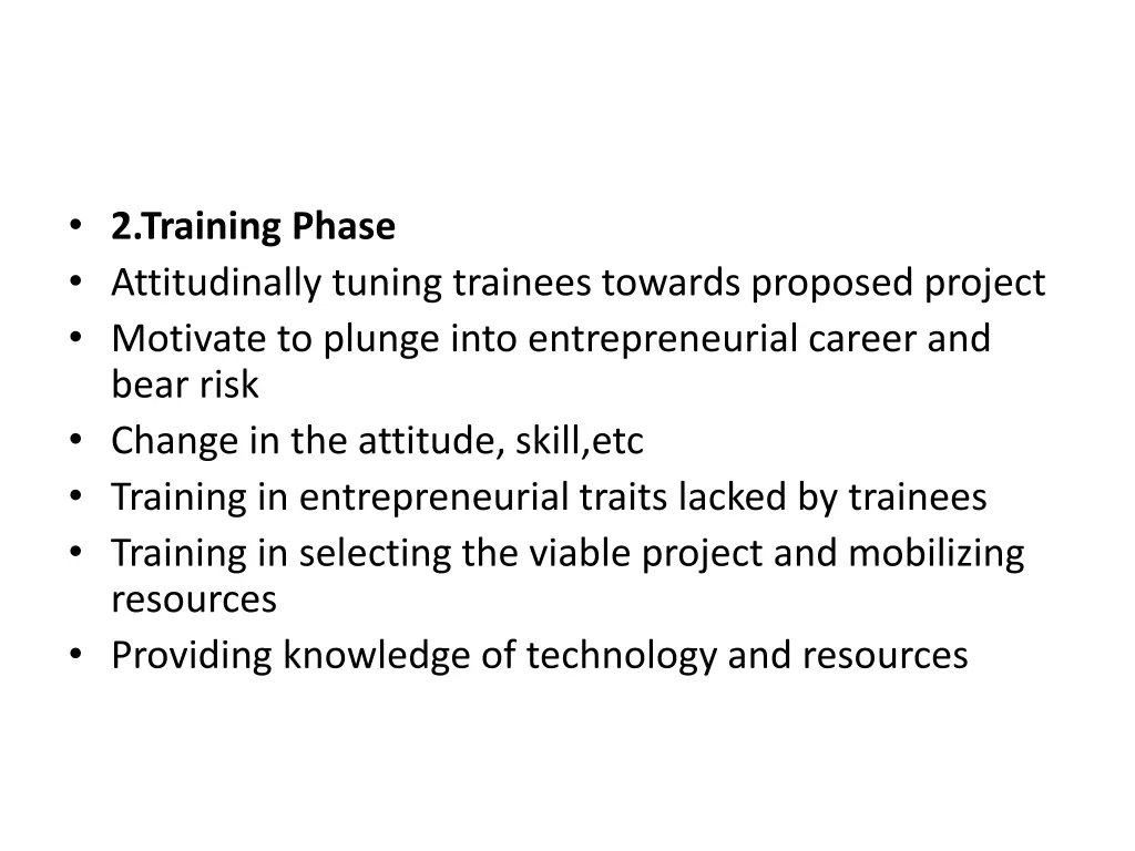 2 training phase attitudinally tuning trainees
