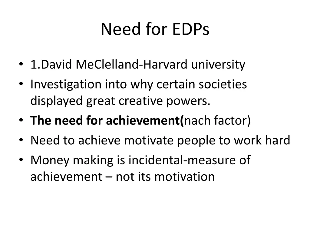 need for edps
