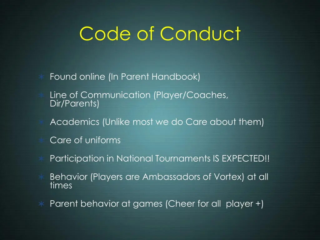 code of conduct